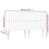vidaXL T&ecirc;te de lit &agrave; LED Bleu 180x5x118/128 cm Tissu