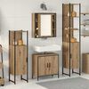 vidaXL Ensemble de mobilier de salle de bain avec étagère 4 pcs Marron