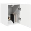 vidaXL Meuble TV mural Montage mural Blanc Brillant 30 x 31 x 40 cm
