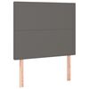 vidaXL Sommier &agrave; lattes de lit avec matelas Gris 90x200 cm Similicuir