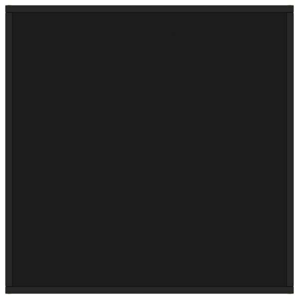 vidaXL Table basse Noir avec verre noir 80x80x35 cm
