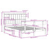 vidaXL Lit biblioth&egrave;que sans matelas blanc 150x200 cm bois pin massif