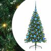 vidaXL Sapin de No&euml;l artificiel pr&eacute;-&eacute;clair&eacute; Vert 120 cm PVC