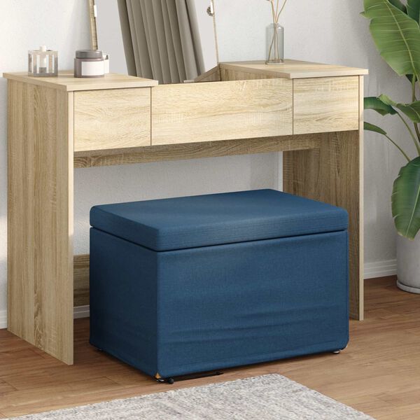 vidaXL Tabouret Bleu 61 x 41 x 40 cm Tissu et bois stratifi&eacute;