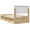 vidaXL Cadre de lit Sonoma 100 x 200 cm Bois d'ing&eacute;nierie