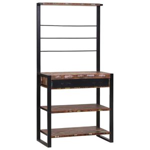 vidaXL &Eacute;tag&egrave;re de cuisine Multicolore et noir 80 x 40 x 160 cm