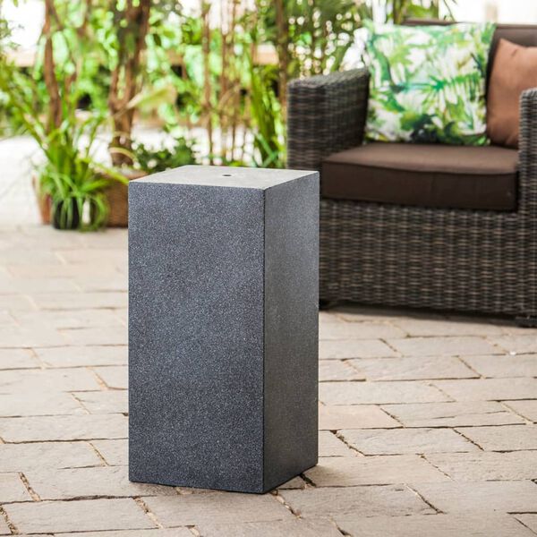 HEISSNER Cubo&iuml;de de fontaine de terrasse 39x39x68 cm Noir