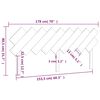 vidaXL T&ecirc;te de lit Marron miel 178x3x80,5 cm Bois massif de pin