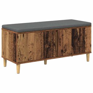 vidaXL Banc d'entr&eacute;e avec coussin Bois ancien 100 x 38 x 46 cm
