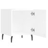 vidaXL Tables de chevet 2 pcs blanc brillant 40x40x50 cm