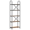 vidaXL &Eacute;tag&egrave;re Ch&ecirc;ne fum&eacute; 60 x 30 x 183 cm Bois d'ing&eacute;nierie