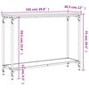 vidaXL Table console sonoma gris 101x30,5x75 cm bois d'ing&eacute;nierie