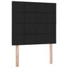 vidaXL Lit avec rangement et LED avec LED Noir 90 x 190 cm Polyester