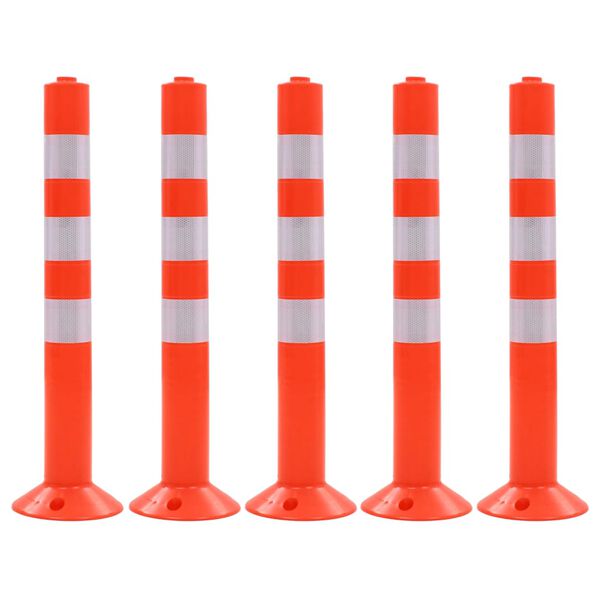 vidaXL Borne de contr&ocirc;le du trafic 5 pcs Plastique 75 cm