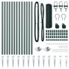 vidaXL Clôture avec poteaux Vert 0.5 x 25 m Acier recouvert de PVC