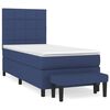 vidaXL Sommier &agrave; lattes de lit avec matelas Bleu 80x200 cm Tissu