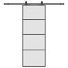 vidaXL Porte coulissante kit de quincaillerie noir 76x205 cm verre ESG