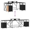 vidaXL Bureau Chêne noir 182 x 101 x 87,5 cm Bois d'ingénierie