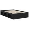 vidaXL Cadre de lit avec t&ecirc;te de lit Noir 120 x 190 cm Pin massif