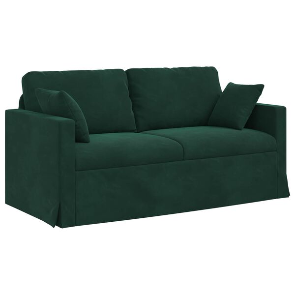 vidaXL Canap&eacute; Vert fonc&eacute;
