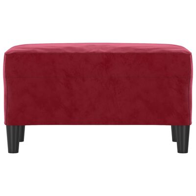 vidaXL Banc Rouge bordeaux 70x35x41 cm Velours