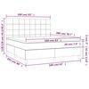 vidaXL Sommier &agrave; lattes de lit et matelas et LED Gris clair 160x200 cm