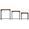 vidaXL Tables basses gigognes 3 pcs chêne fumé bois d'ingénierie