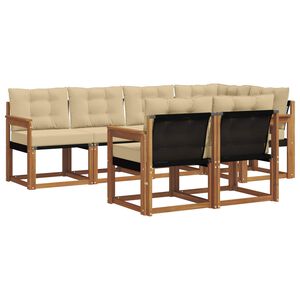 vidaXL Ensemble de canap&eacute;s d'ext&eacute;rieur 7 pcs Naturel et Beige