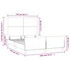 vidaXL Cadre de lit sans matelas noir 140x190 cm tissu