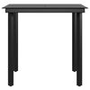 vidaXL Ensemble &agrave; manger de jardin avec coussins 3 pcs noir