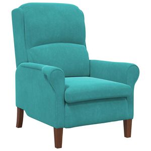 vidaXL fauteuil Turquoise Velours