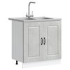 vidaXL Armoire de cuisine Kalmar Gris b&eacute;ton 80 x 46 x 81,5 cm