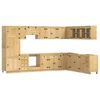 vidaXL Armoire avec tiroir avec porte SKI 14 pcs Brun Miel Pin massif