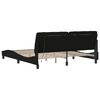 vidaXL Cadre de lit avec LED sans matelas noir 180x200 cm tissu