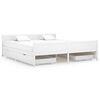 vidaXL Cadre de lit sans matelas blanc bois massif de pin 180x200 cm
