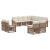 vidaXL Ensemble de canap&eacute; de jardin 11 pc Beige et blanc cr&egrave;me