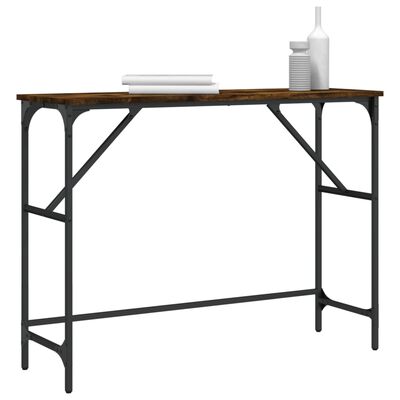 vidaXL Table console chêne fumé 100x32x75 cm bois d'ingénierie