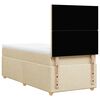 vidaXL Sommier &agrave; lattes de lit avec matelas Cr&egrave;me 90x200 cm Tissu
