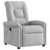 vidaXL Fauteuil de massage inclinable électrique gris nuage tissu