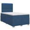 vidaXL Lit boxspring avec matelas Bleu 120 x 190 cm Tissu