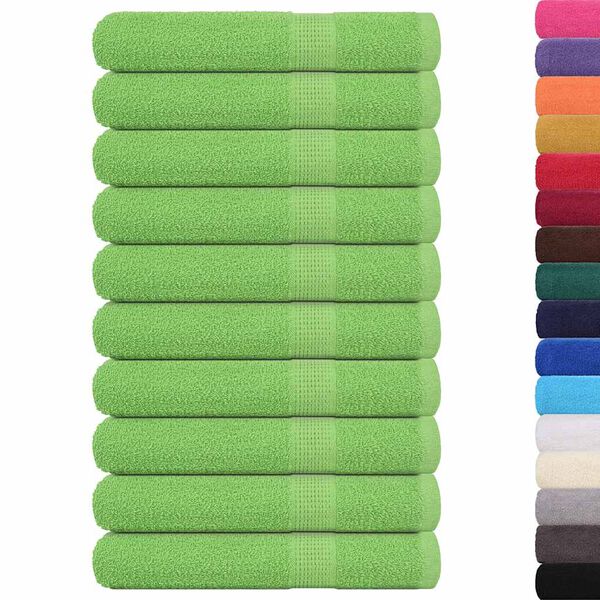 vidaXL Serviettes de sauna FROGN 10 pcs vert pomme 80x200 cm 360 g/m&sup2;