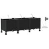 vidaXL Porte-plante de jardin avec irrigation et roues 3 pc Noir PP