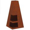 vidaXL Brasero Rouill&eacute; 50 x 50 x 100 cm Acier patin&eacute;