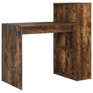 vidaXL Bureau Ch&ecirc;ne fum&eacute; Bois d'ing&eacute;nierie 108 x 55 x 103.5 cm