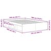 vidaXL Cadre de lit sans matelas ch&ecirc;ne marron 140x190 cm