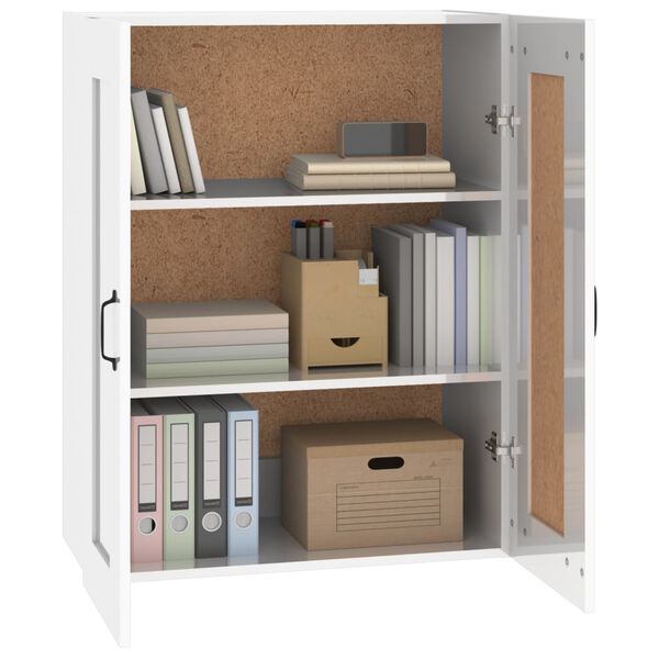 vidaXL Armoire murale suspendue Blanc brillant 69,5x32,5x90 cm