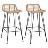 vidaXL Chaise de bar 44 x 46 x 91 cm Fer &agrave; tige de 10mm de diam&egrave;tre