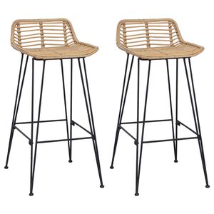vidaXL Chaise de bar 44 x 46 x 91 cm Fer &agrave; tige de 10mm de diam&egrave;tre