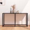 vidaXL Table console Noir 140x35x75,5 cm Verre tremp&eacute;