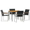 vidaXL EnsembledeRepasdeJardin 5 pcs Teck massif